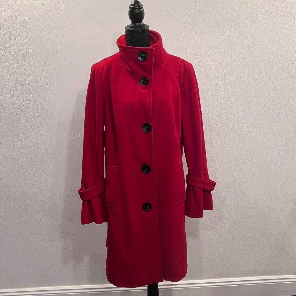 Red Alfani 3/4 Wool/Polyester Coat (used) size 1X